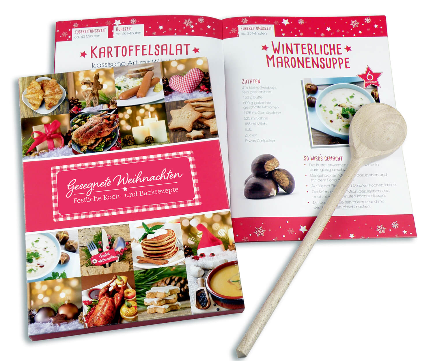 WeihnachtsSet Rezeptbuch & Kochlöffel Weihnachten Jahreszeiten